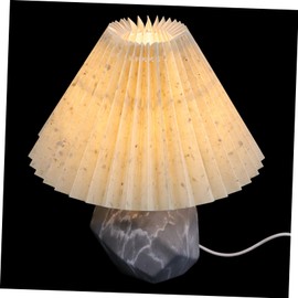 Operitacx Rhombus Ceramic Table Lamp, Room Bedside Lamp, Creative Desk Lamp, LED Lamp for Bedroom, Decorative Lamp, Retro Lamp, Room Lamp, Plastic, Pack of 1