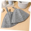 Operitacx 2pcs Felt Sauna Hat Set Wool Steam Cap Soft