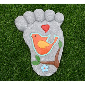 Garden Stepping Stone, Patio, Outdoor Park Walkway Non-Slip Stepping Stone, Landscaping Decorative Stone (Footprint Model is 9.8 inches Long)