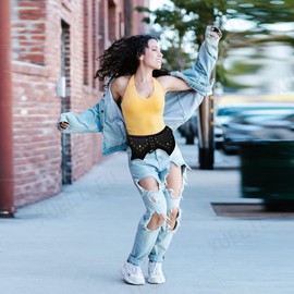 XUELILEU Women Fashion Thigh Drop Leg Bag Practical Fannypack Travel Utility Belt Cotton Practical Fannypack Women Fanny Pack Lace Waist Bag