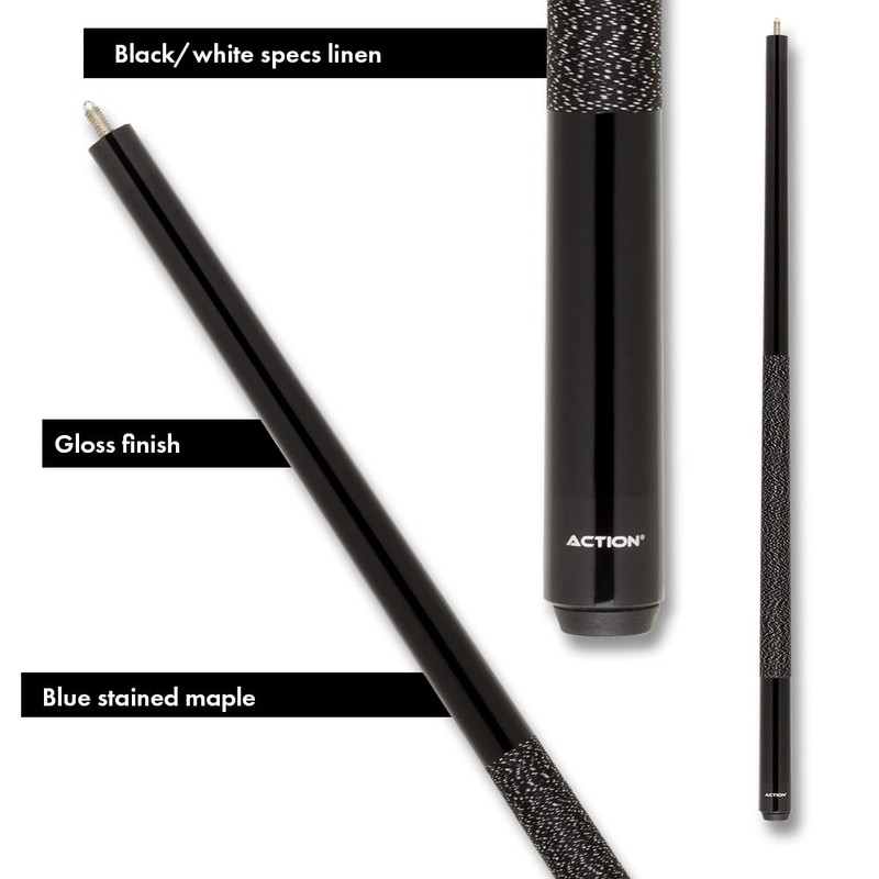 Action Starter Billiards Pool Cue Stick - Black - 19oz