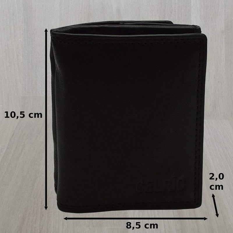 flevado Maxi Coin Compartment Leather Wallet Viennese Box Wallet with
