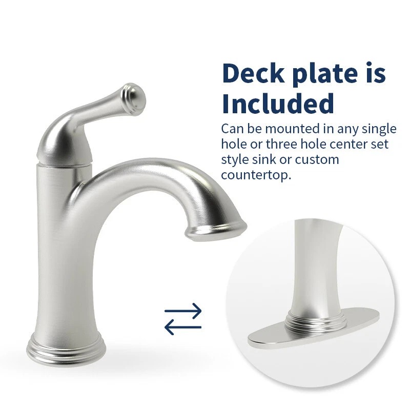 RELIAFLO Single Control Lavatory Faucet in PVD Satin Nickel -