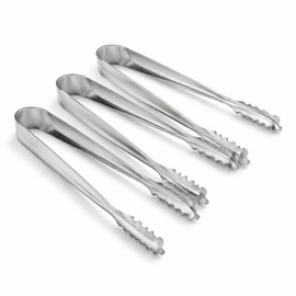 PARENCE. 3 pinze metalliche per zucchero/cubetti di ghiaccio 15 cm – pinze per cubetti di ghiaccio/zucchero – acciaio resistente – 3 pezzi