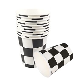 40pcs Black and White Checkered Party Paper Cups,Racing Car Party Cups Racing Car Themed Party Supplies for Boys Girls Birthday,Racing Party,Picnic,Banquet,Birthday,Themed Party Table Decoration