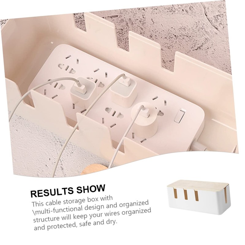 LABRIMP 1pc Cable Management Box Durable Socket Storage Case with