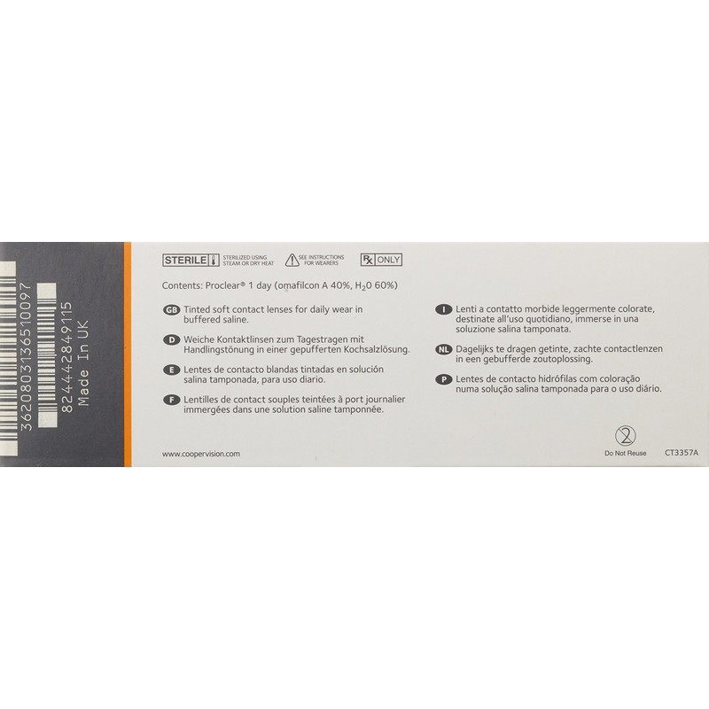 ProClear 1 Day Day Lenses White, , , clear,