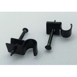 monarch 100pcs Coax Cable Wire Clips Steel Body Steel Nail RG6 RG59 Installation