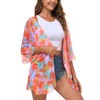RELLECIGA Women's Lightweight Kimono Cardigan Beach Cover Up Casual Blouse