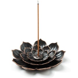 Incense Holder with Incense Stick Tray: Multi-Functional Incense Burner and Stick Holder Combo (Black, 1Pcs)