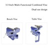 findmall 3.3 Inch Multi-Functional Combined Vise Dual-Purpose Bench or Table