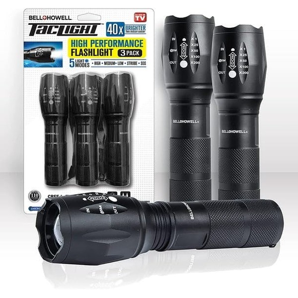 FYNORI Flashlight Weatherproof 5 Light Modes 40x Brighter 3 Packs