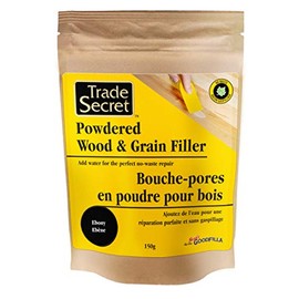 Trade Secret Powdered Wood & Grain Filler, Ebony, 150g, Add Water for No-Waste Repair, Tintable, Easy Sand, Unlimited Shelf Life