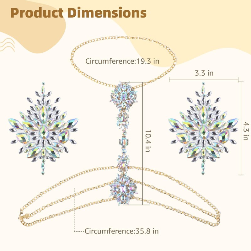 Boho Rhinestone Statement 2 Pieces