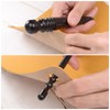 sourcing map 2pcs Leather Edge Burnisher Tool 2 Type Black