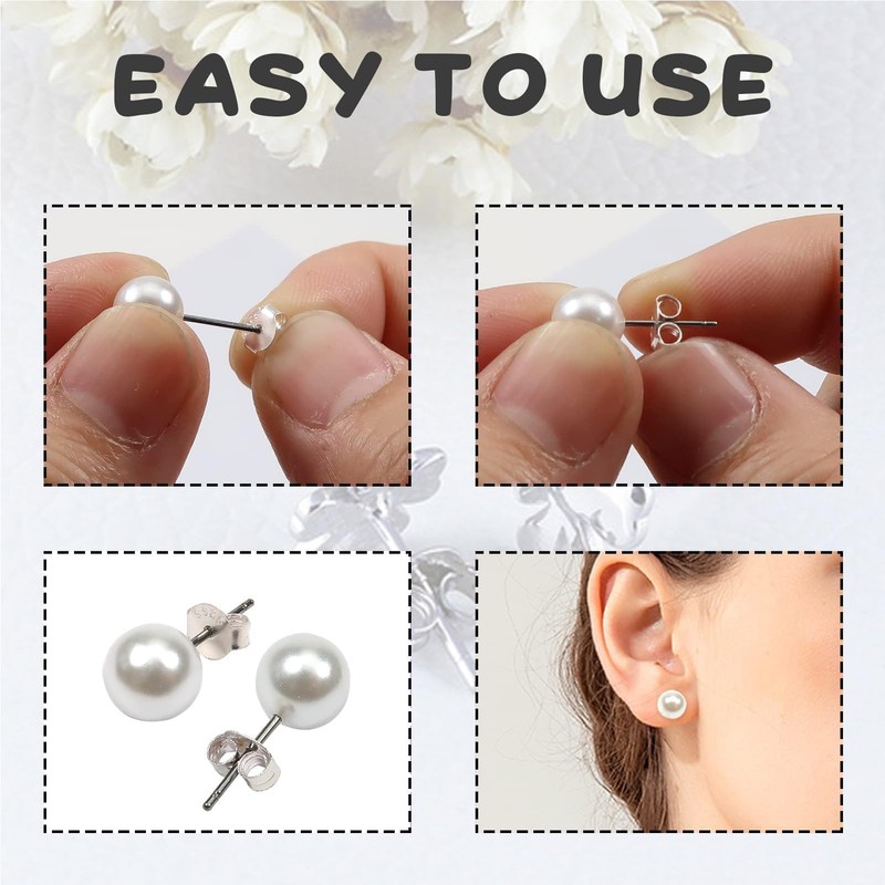 20Pcs 925 Sterling Silver Earring Backs – Secure & Durable