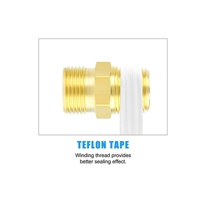 ERGAOBOY 2 Pcs 8MM OD X 3/8" BSP Thread Brass