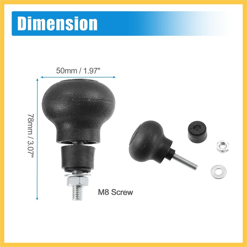 REPAIROCK 2pcs Steering Wheel Knob 8mm Screw Steering Wheel Knob