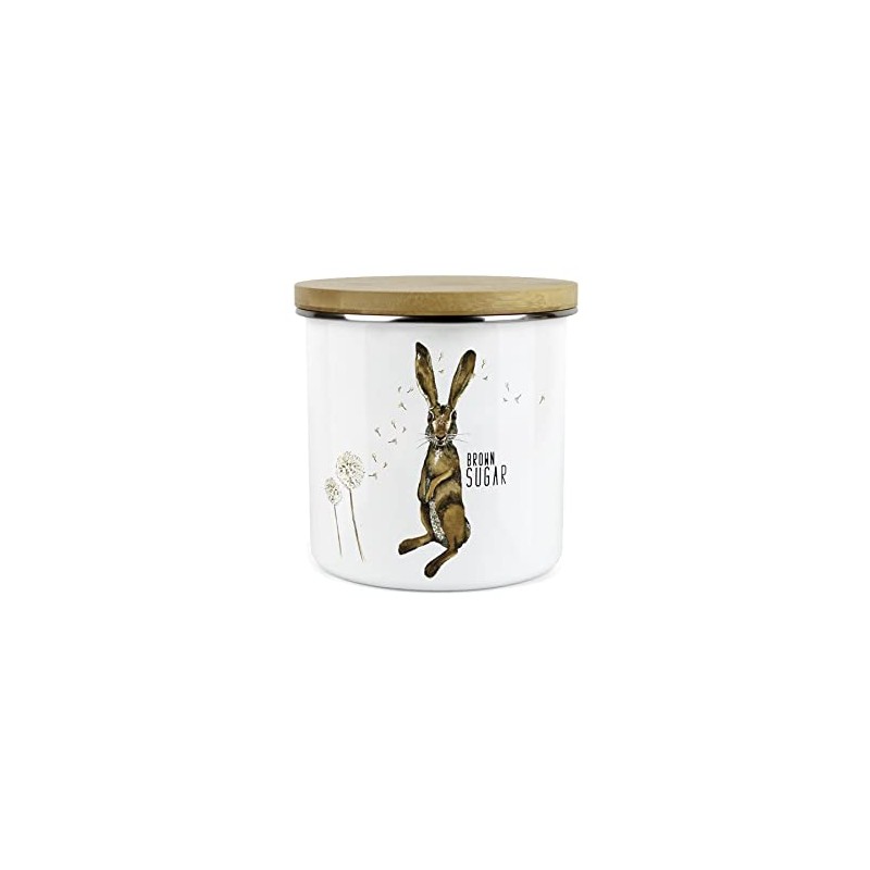 Purely Home Hares and Dandelions Brown Sugar Storage Canister by