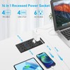 Recessed Power Strip with 45W USB C, Furniture Desk Flush