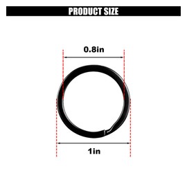 10PCS 1" Round Flat Key Rings for Keychain - Metal Split Rings for Organizing Home Car Dog Tag Office Lanyard Keys Attachment