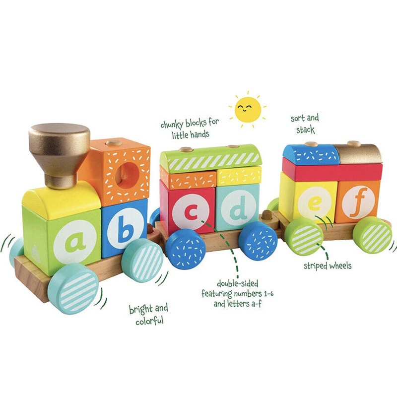 Early Learning Centre Wooden Stacking Train Hand Eye Coordination 15