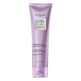 L’Oréal Paris Tratamiento con almendra y almizcle Ever Pure Blow Dry Primer, protege de las herramientas de calor hasta 230°C, para todo tipo de pelo teñido, sin Sulfatos, 200ml