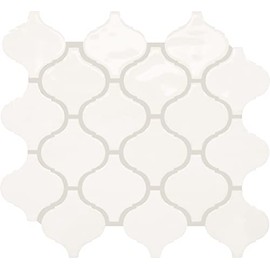 Daltile Mesmerist 11" X 12" Ceramic Arabesque Mosaic Tile in Spirit Gloss (10 PC Per Carton) (7.4 SQFT Per Carton )