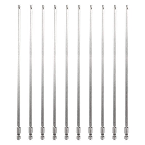 sourcing map 10pcs #2 Phillips Screwdriver Bit PH2 1/4" Hex