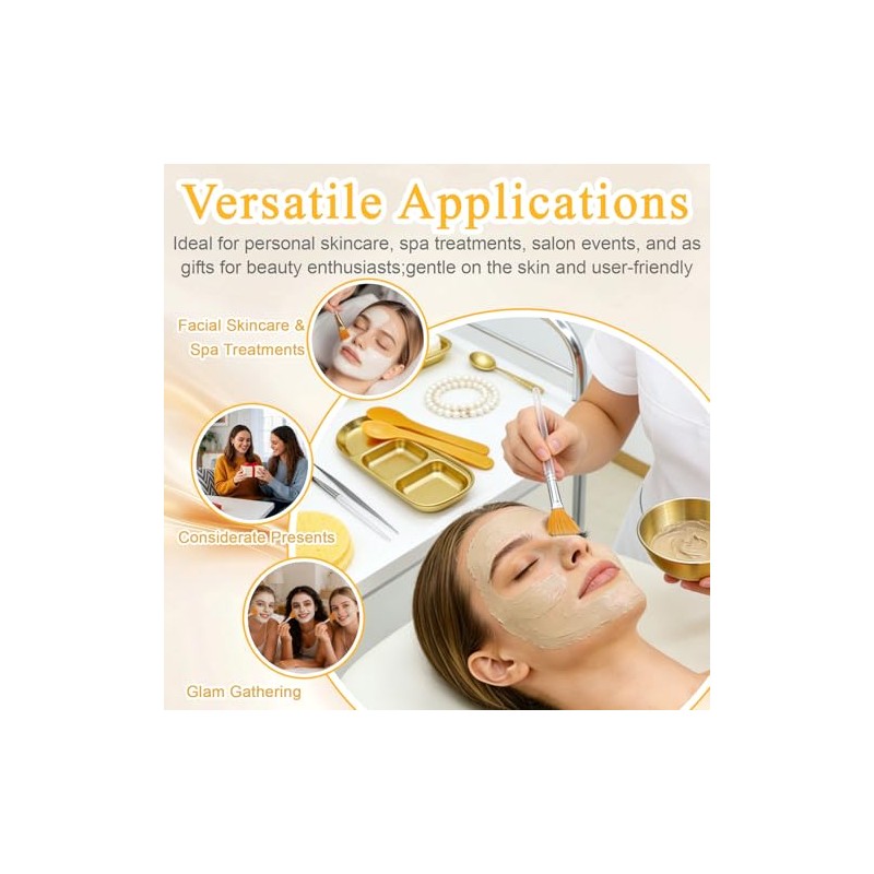 Kit Piezas Esteticista Cuidado Facial Bandejas Acero Inoxidable Cuencos Cepillos