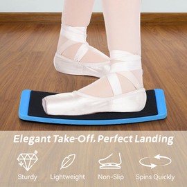 plplaaoo Figure Skating Ballet Dance Rotating Pirouette Board, Ballet Turning Board for Dancers, Thickened Design, Easy to Carry Ballet Balance Turning Board, for Dancers, Ice Skaters, Blue