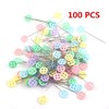 100Pcs Quilting Pins Flat Head,3.9-5cm Long Flower Head Sewing Patchwork