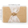 BETTERLINE Rustic Wedding Guest Book Made of Burlap and Lace