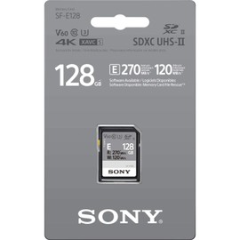 Sony 128GB SF-E Series UHS-II U3 V60 SDXC Digital Memory Card - Read 270MB/S Write 120MB/S SFE128