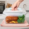 Komphy Large Glass Food Storage Containers with Lids, 200 Oz/26