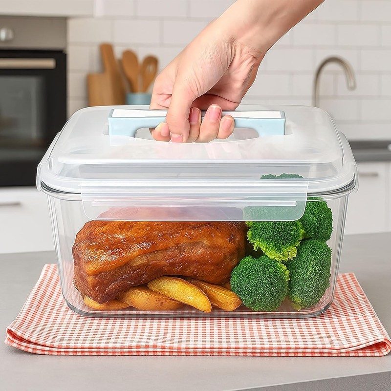 Komphy Large Glass Food Storage Containers with Lids, 200 Oz/26
