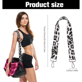 worahroe Women's Bag Straps for Changing, Adjustable Shoulder Strap, 3.8 cm Wide, Shoulder Bag Straps with Clips for Long Straps, Bag Straps for Handbags, Canvas Shoulder Bags, gray