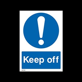 Keep off Plastic Sign with 4 Pre-Drilled Holes (MISC128) - No Parking, Private Property, Access, Disabled Parking, Vehicle, Warning