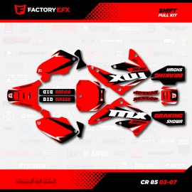 Factory EFX Red & Black Shift Racing Graphics Kit fits Honda Cr85 03-07 CR 85 Decal