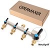 OPERMAXER OPERMAXER 4-Wege Wasserhahn Wasserverteiler, Verlängerter Griff, 3/4 Zoll Messing