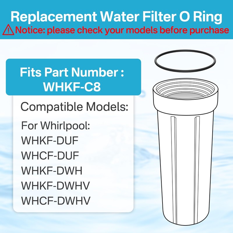 Rimous O Rings Replacement for Whirlpool WHKF-C8 Water Filter O