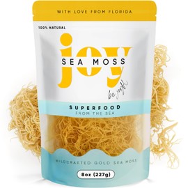 Joy Sea Moss Wildcrafted Irish Sea Moss - 100% Natural Raw Dried Seamoss from St. Lucia | Makes 150 + oz Gel | No additives - 8oz Bag