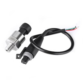 Kodrily Oil Pressure Sensor, 300PSI Oil Pressure Switch, 1/8"NPT Thread Steel Fuel Pressure Regulator with Connector Harness Oil Pressure Sensor Switch Oil Air 1PCS