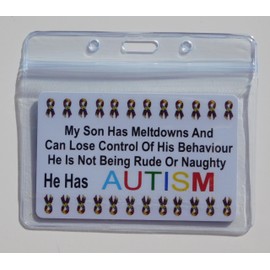 My Son Has Meltdowns I.D. Card Holder CARD & HOLDER ONLY