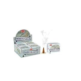 White Sage Incense Cones| Pack of 12 Boxes|10 Cones Each Total 120 Cones|