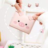 YYAOGANG Cute Pig Pattern Slim Tri-Fold Short Wallet Ladies Small