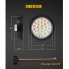 Partsam 4x 4 Inch Round Amber White Strobe Lights Dual