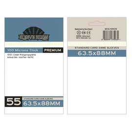 Sleeve Kings Board Game Standard Card Sleeves 55-Piece Pack, 63.5 mm x 88 mm Size