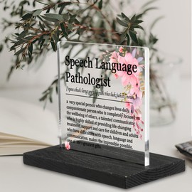 Speech Language Pathologist Gifts, Thank you Appreciation gifts for Speech Language Pathologist, Going Away Gift Retirement Gift for Speech Language Pathologist Desk Decorative Signs-DX303