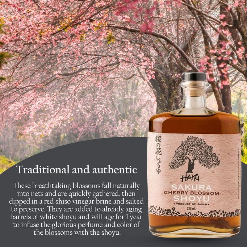 HAKU Sakura Cherry Blossom Shoyu Soy Sauce (750 ml) -